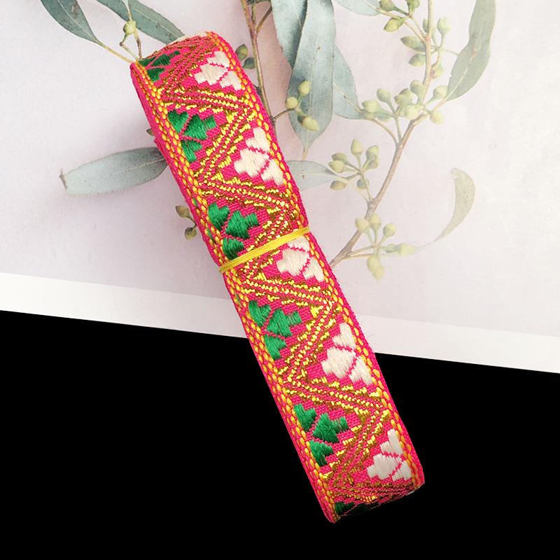 2cm Ethnic Style Colorful Jacquard Lace Ribbon for Curtains and DIY Clothing Accessories