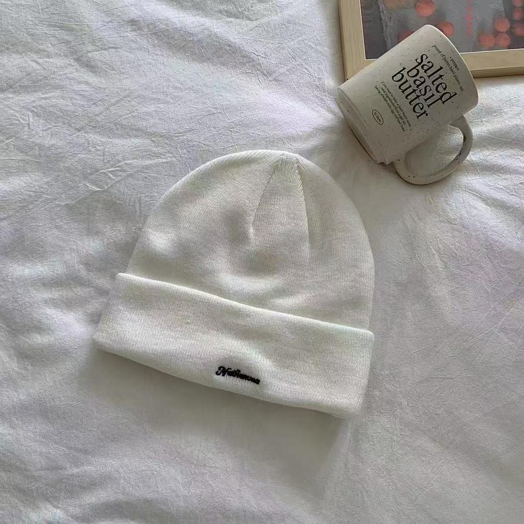 New Knitted Knit Hat, Winter Warm Cold Hat, Letter-embroidered Closed-toe Hat, Trendy Style