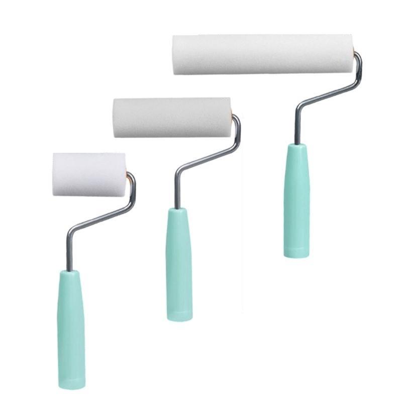 A03F-Reusable Foam Paint Roller Cleaning Equipment 652F Sponge Roller Set With Finger Support 10 Brushes