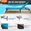 Chaise Lounge Chair Outdoor Patio Lounge Chair Adjustable 5-Position 2 pcs