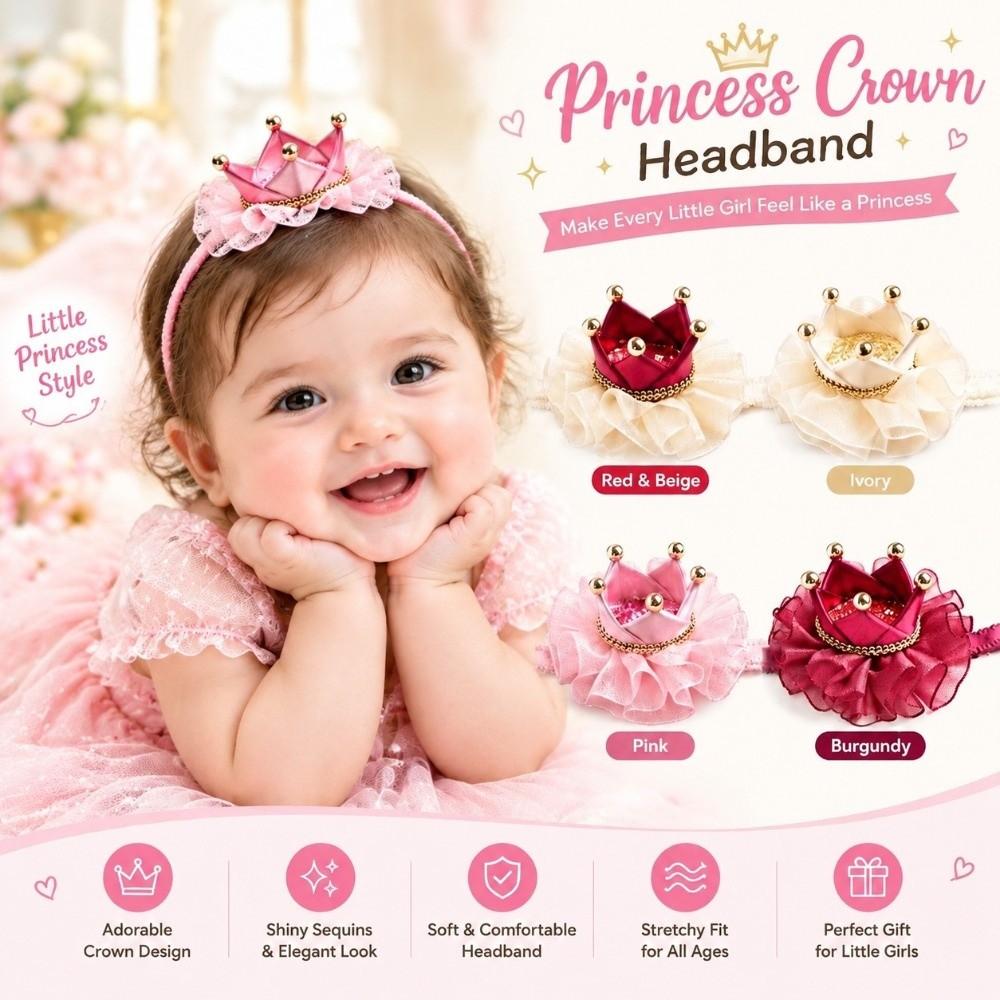 Star Shape Princess Hair Accessories Tulle Mesh Baby Hairband New Kids Hairband for Baby Girls