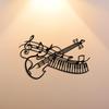 2D Flache Metall Wandkunst Klavier Noten Dekor, 1 Stück Minimalistisches Design für Büro Wohnzimmer Schlafzimmer Terrasse Küche Innenhof Geschäft Lobby Hängend