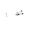 Modern Dancing Girl Panda Figurine Sculpture Creative Art Ornament for Bedroom Living Room Fireplace