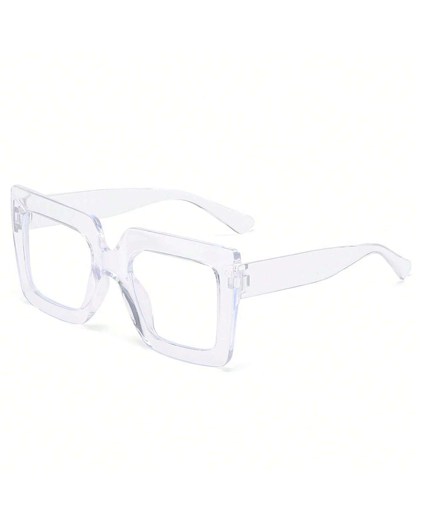 

New Women Anti Blue Light Glasses Oversized Vintage Glasses Computer Eyewear Full Frame Transparent Eye Protection Eyepiece