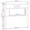 VidaXL Headboard Brown Oak 90 Cm Engineered Wood and Steel, Headboard Panel, Headboard for Single Bed,, Headboard 4106869