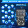 Professional OBD2 Diagnostic Scanner Tool, USB Powered, Engine Fault Detector, Code Reader, Battery Tester, I/M Readiness, Code Eraser, 10 Language