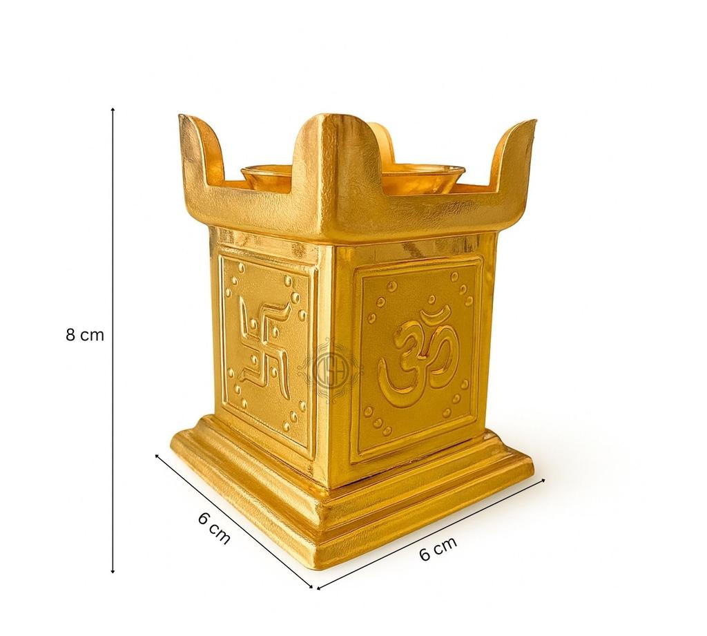Brass Diya for Puja Pure Tulsi Deepak Oil Lamp for Diwali, Pooja Room, Home Temple Decoration Item.
