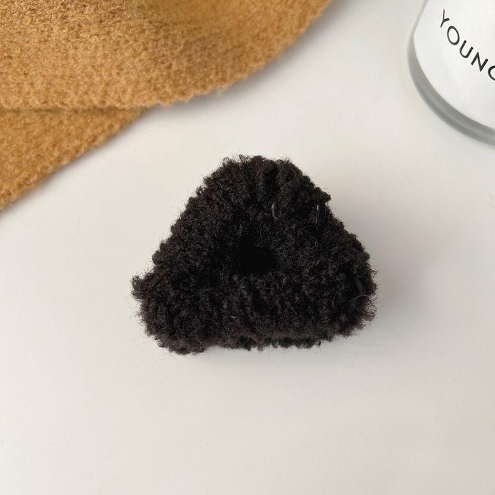 Lambhair Small Bear Ear Hair Claw Small Size Mini Cat Ear Hairgrip Plush Cat Ear Hair Clip  Daily