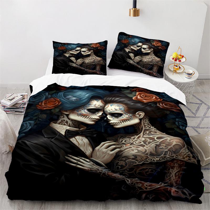 Animation Series 3D Digital Printing Three-Piece Bedding Kit Bed Sheet Quilt Cover