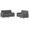 Vidaxl 2-Cz. Relaxation Set With Cushions, Dark Grey, Fabric