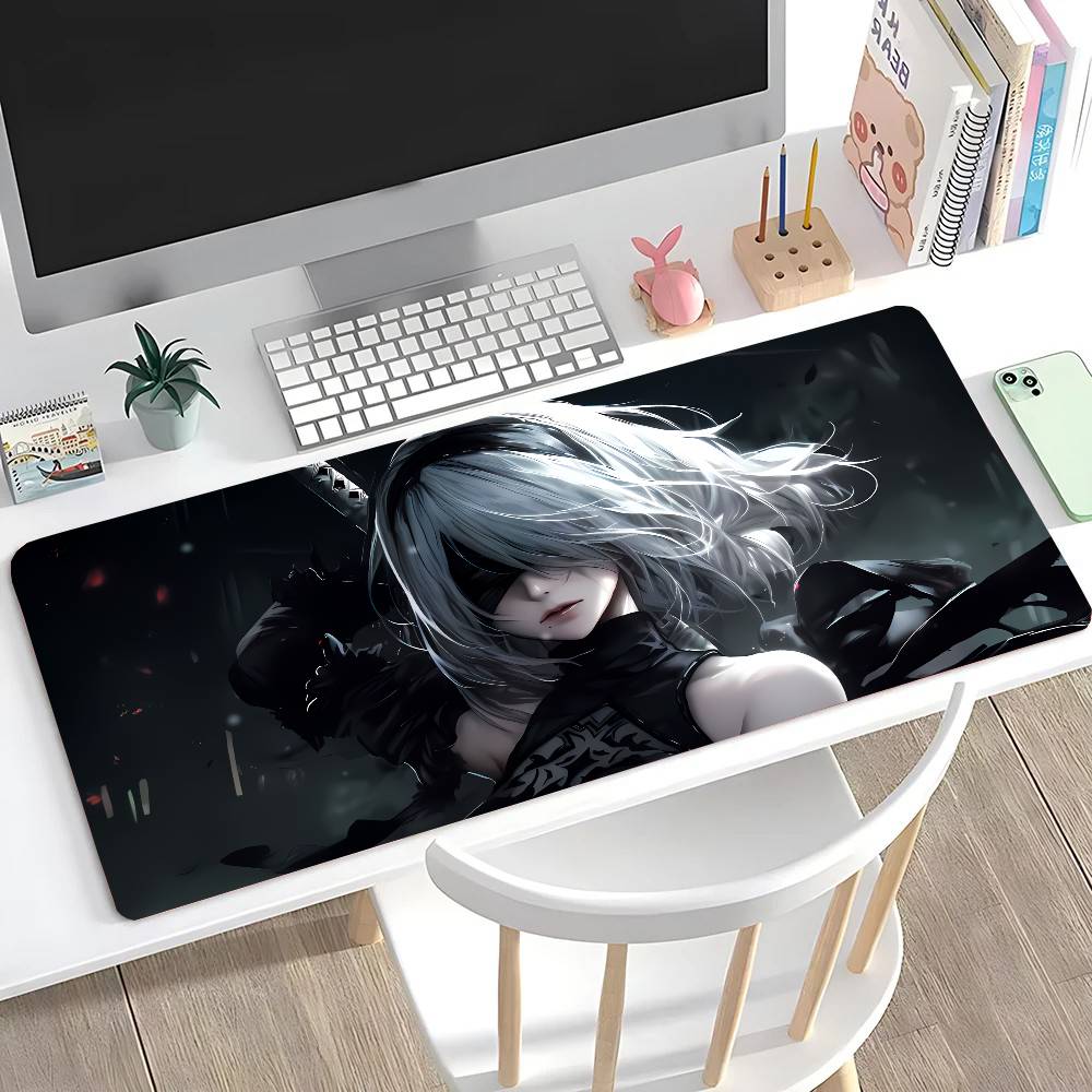 Nier Automata Anime Fight Game Mousepad Mouse Mat Desk Mat With Pad Gaming Accessories Prime Gaming XXL Keyboard Pad Padding M