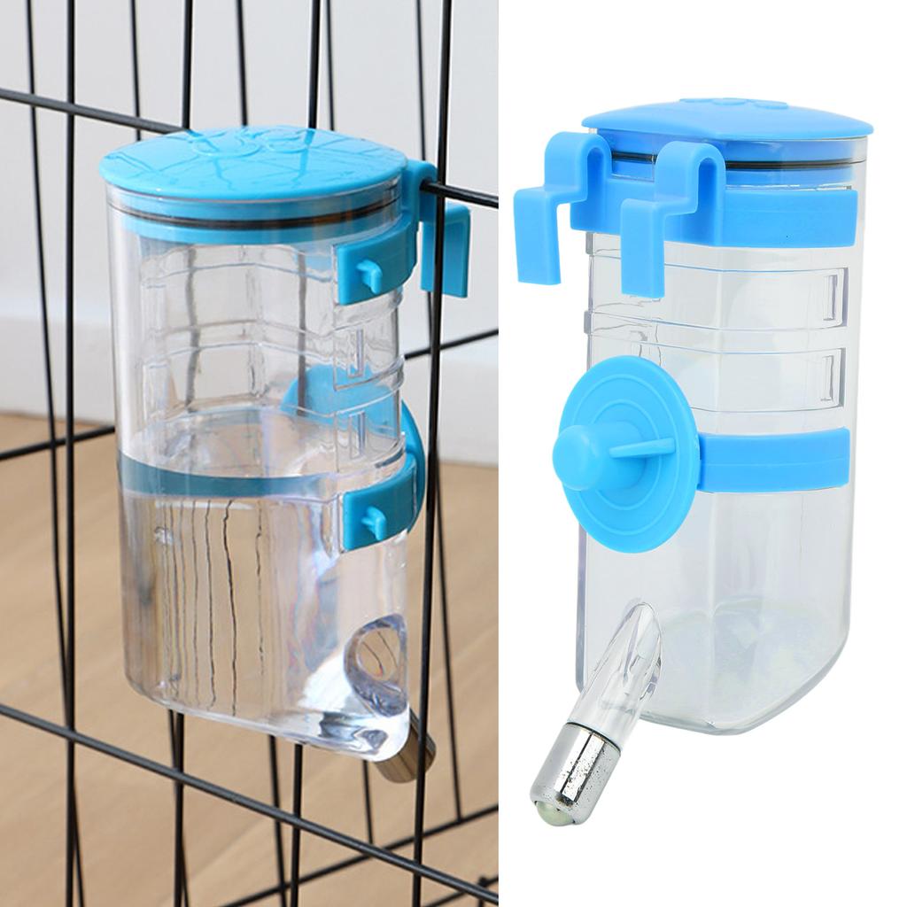 350ml Hanging Water Bottle Dispenser 4 Gears Dog Water Bottle Dispenser for Small Animal
