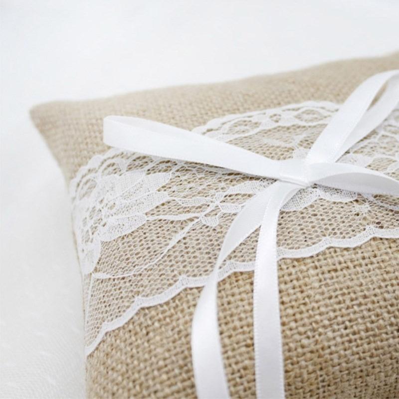 Handmade Lace Rings Pillow Romantics Wedding Pillow Elegant Bridal Pillow for Weddings and Special Event