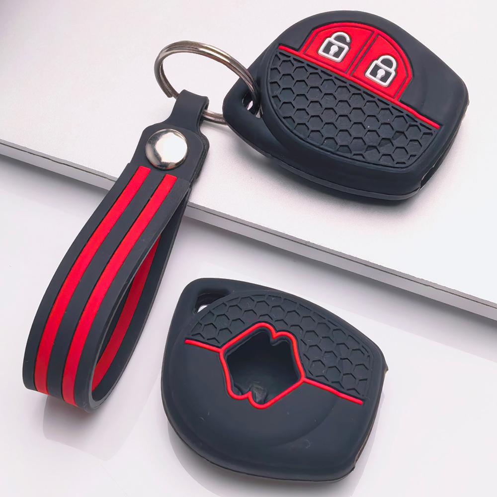 Anti Slip Car Key Protector for Suzuki Swift Alto Jimny SX4 Vitara Ignis Celerio Dzire with Keychain Honeycomb Texture Anti Scratch Key Fob Protector