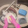 1-Pack Free Punch Soap Box Silicone Draining Soap Holder Creative Kitchen Bathroom Countertop Non-slip Shelf