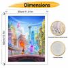 Disney oil painting Elemental city love art handmade diy painting home decoration gift