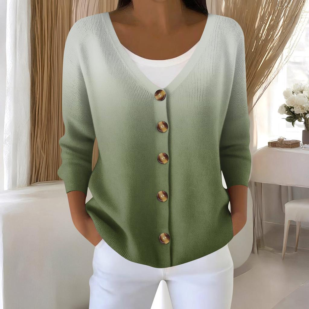 Women's Fashion Long Sleeve Christmas Snowman Snowflake Print Jacket Cardigan