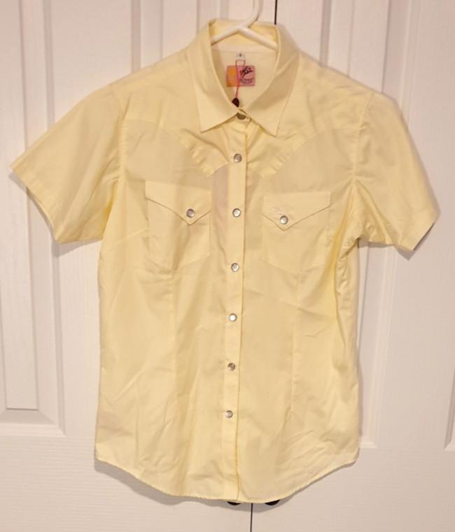 OUTBACK RODEO JEANS Australia Pearl Snap Cowgirl Shirt Yellow Women#039s Size Small Unisex T-Shirt S