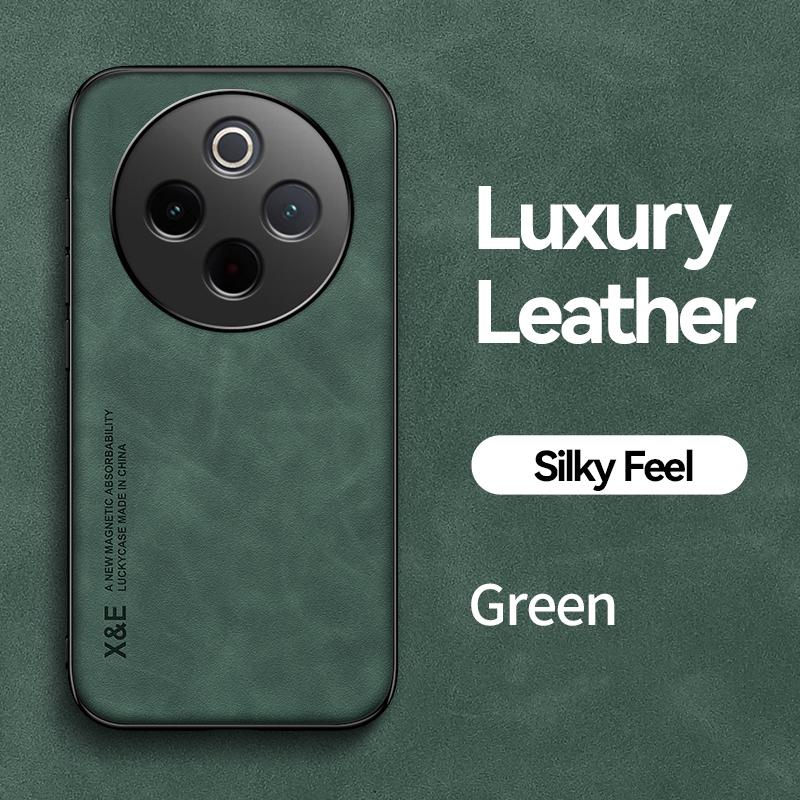 KEYSION Luxury Retro PU Leather Case for IQOO Z10 5G Soft Silicone+PC Shockproof Phone Back Cover for VIVO IQOO Z10