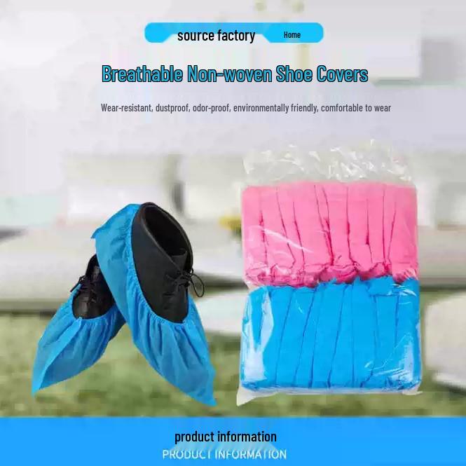 Thickened Non-Woven Anti-Slip Dust-Proof Foot Covers for Indoor Use