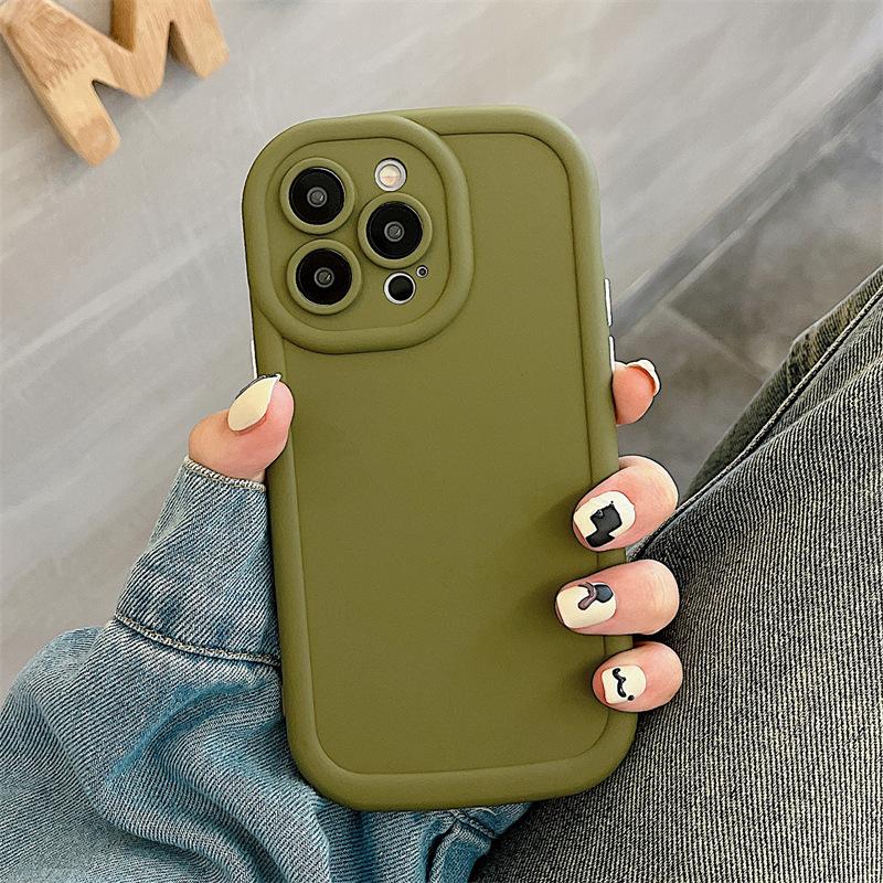 

Простой однотонный нишевый чехол для мобильного телефона Apple 14 Iphone16promax Women 13 Puff 15/13 iPhone 6s Plus