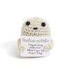 Positive Crochet Potato Doll with Card Handmade Knitted Emotional Support Hug Pocket Cucumber Ornament Room Decor Christmas Gift