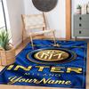Inter Milan Personalized Text Area Rug Perfect for Dining Room Entryway Bedrooms Hallway Antislip Carpet Decorate Offices