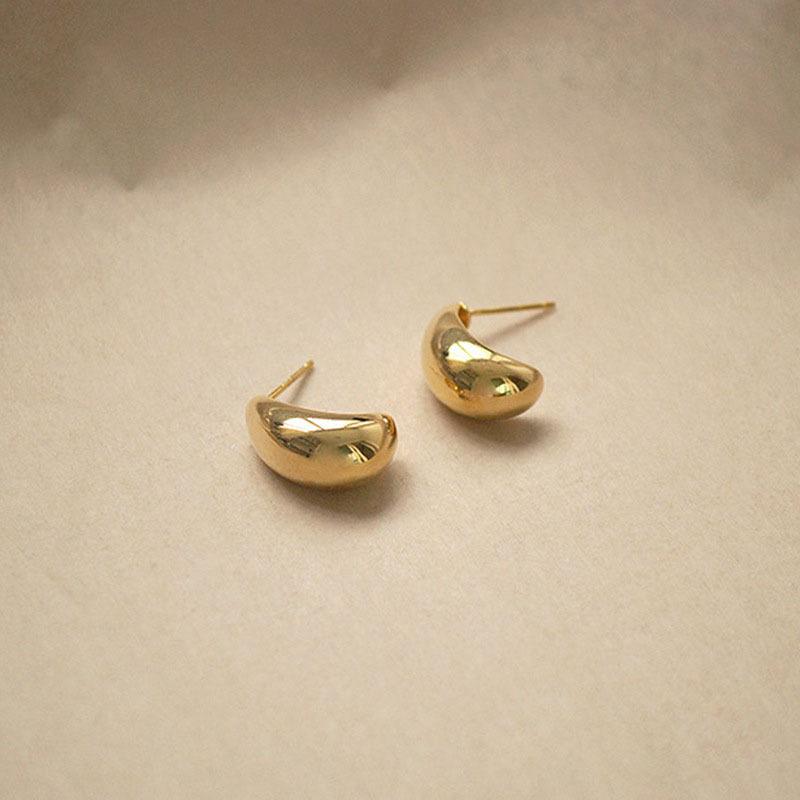 Lamp Luxury Niche Water Drop Stud Earrings Korean Version Korean Style Temperament Celebrity Style Earrings Premium