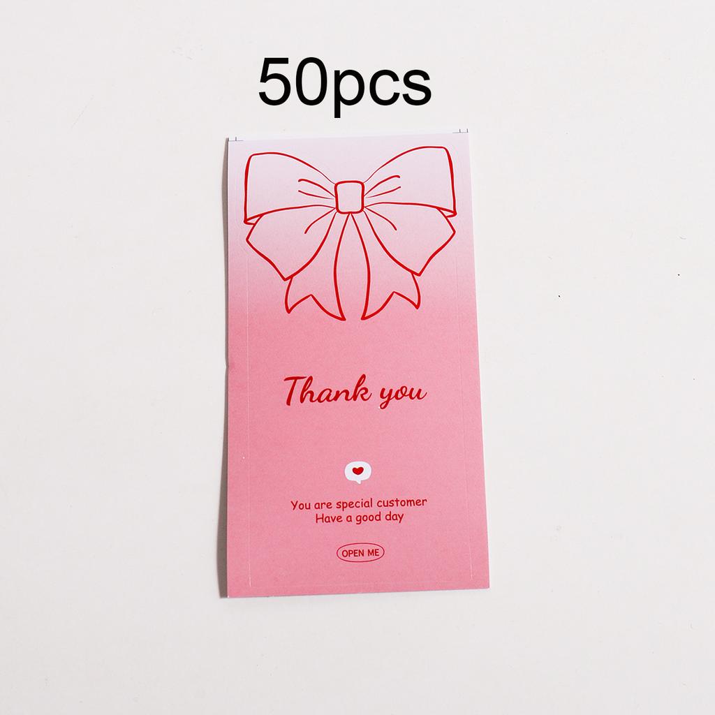 50 Pieces/package Flower Sticker Set Floral Bow Pattern Suitable for Gift Box Sealing Decoration Handmade Gift Decoration
