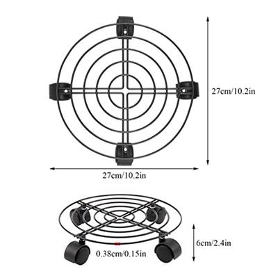 27CM Diameter Iron Plant Stand Mobile Plant Stand Easy To Move