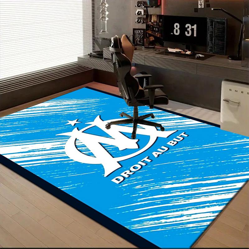 Flame Logo Design Printed Office Carpet Chair Cushion Entryway Rug, Rugs for Living Room, Bedroom Christmas gifts