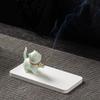 Ceramic Cat Incense Holder - Cute Aroma Burner for Home and Office