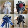Original Lolita Headdress Lolita Flower Pills Dark Red Goth Flower Hair Accessories Flower Wedding Top Hat Hair Clip Brooch
