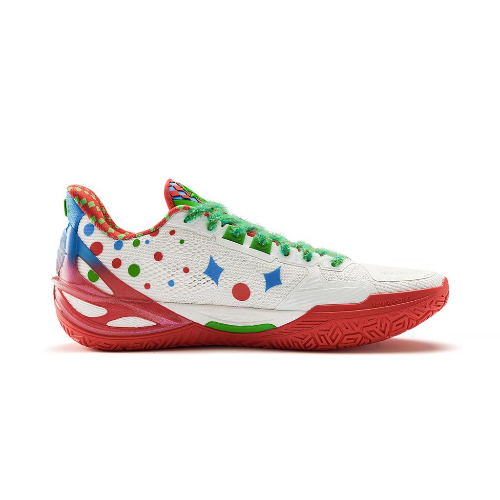 Li Ning Blade 6 V2 Low top All Around Performance Basketball Shoes Men's White Red Green ABAV087-22