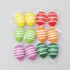 12PCS Plastic Easter Eggs Happy Easter Day Decors with Hangable Lanyards Colorful Eggs for Outdoor Easter Decors