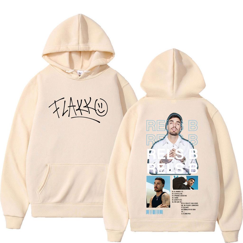 Rapper RELS B Album Tour Print Hoodies Men Women Fashion Hip Hop Pullover Long Sleeves Loose Sweatshirts
