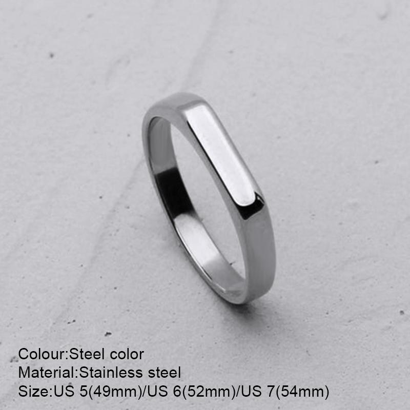 

Fashion Ring 316L Stainless Steel Ring Anillo Ringen Mujer Women Rings Bague Couple Matching Jewlery Fashion Gifts Do not fade 5