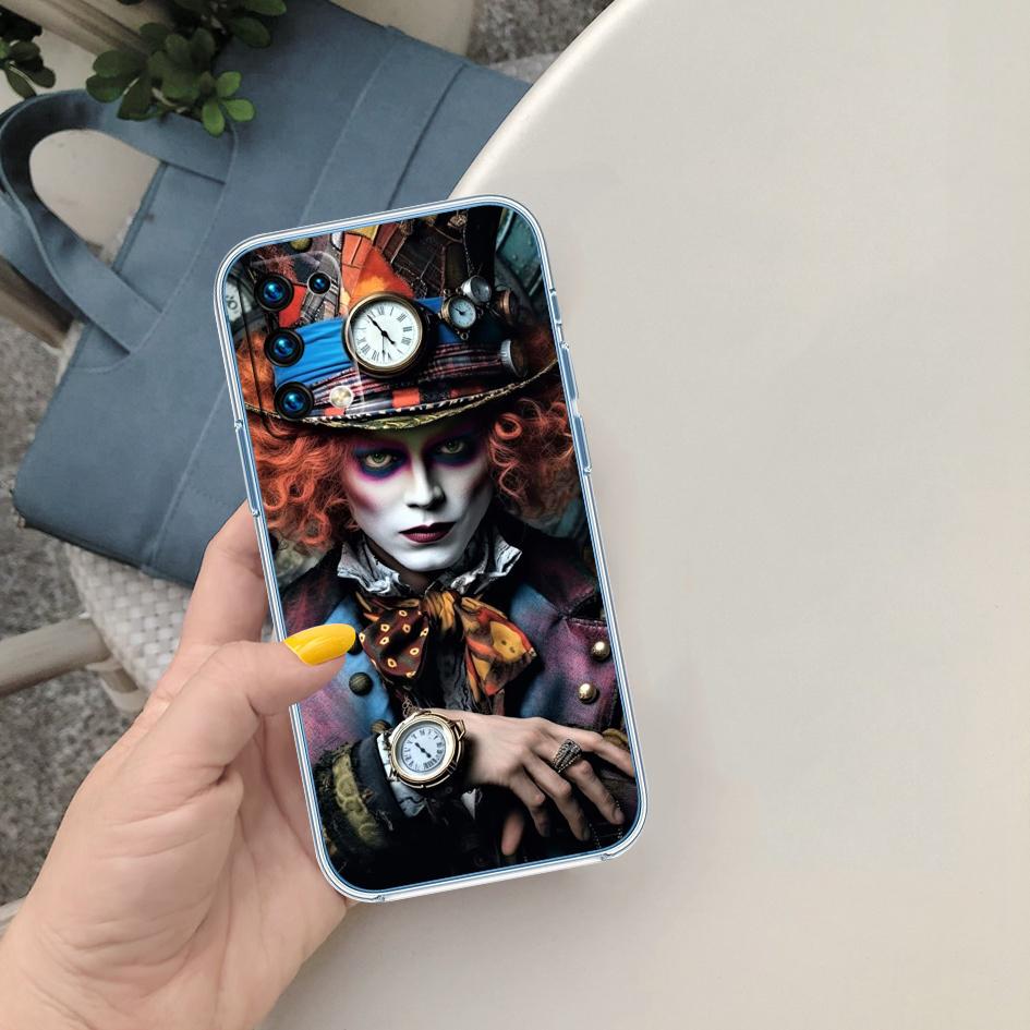 CJ3 Alice in Wonderland Cat Princess Case for LG K22 K30 K40 K41 K42 K50 K50S K51 K51S K52 K61 K62 K71 K92 Q60 Q61 V40 V50 V60