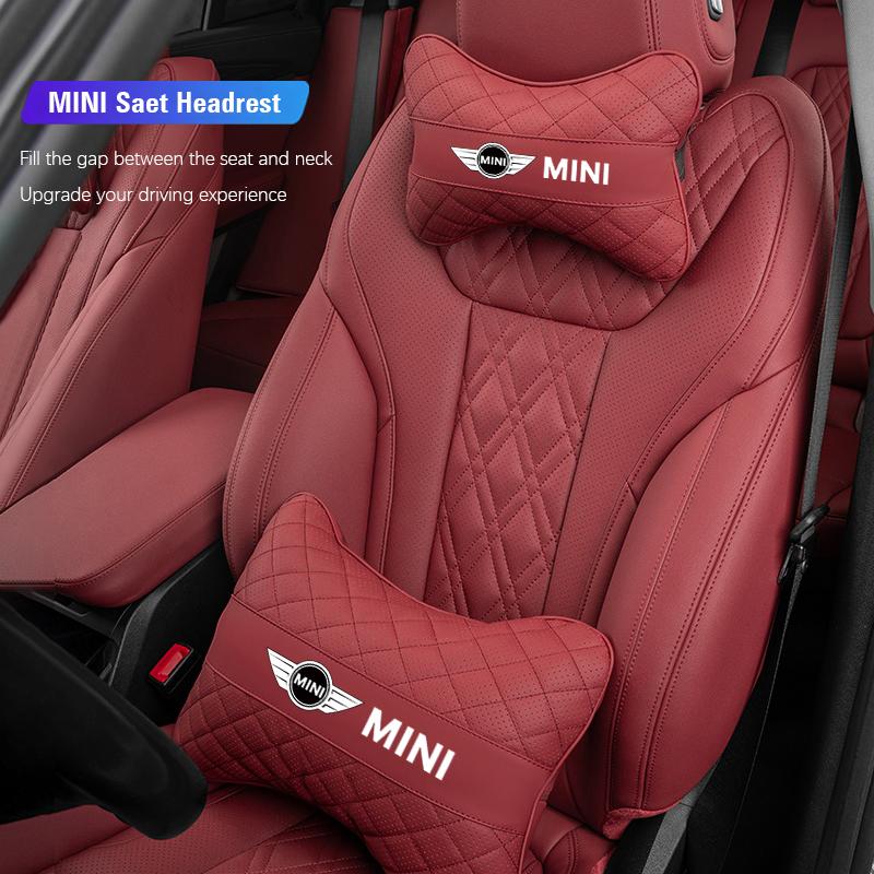 Kit de coussin de nuque et de soutien lombaire pour voiture Appui-tête automatique Pour MINI Cooper R56 F56 R50 JCW Cabrio Aceman Countryman Clubman Roadster Coupe