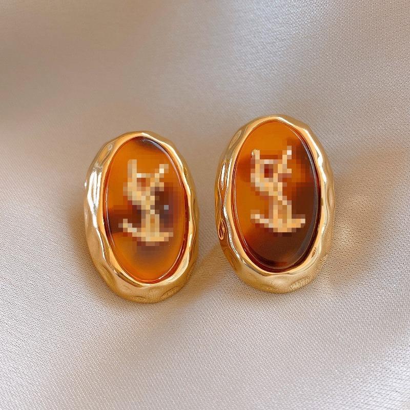 Silver Needle Multi-layer Letter Twill Zircon Pearl Earrings Medieval Vintage Light Luxury Stud Earrings Versatile Earrings