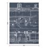 Steam Train Blueprint Throw Blanket Picnic Shaggy Hairy Decoratives Blankets