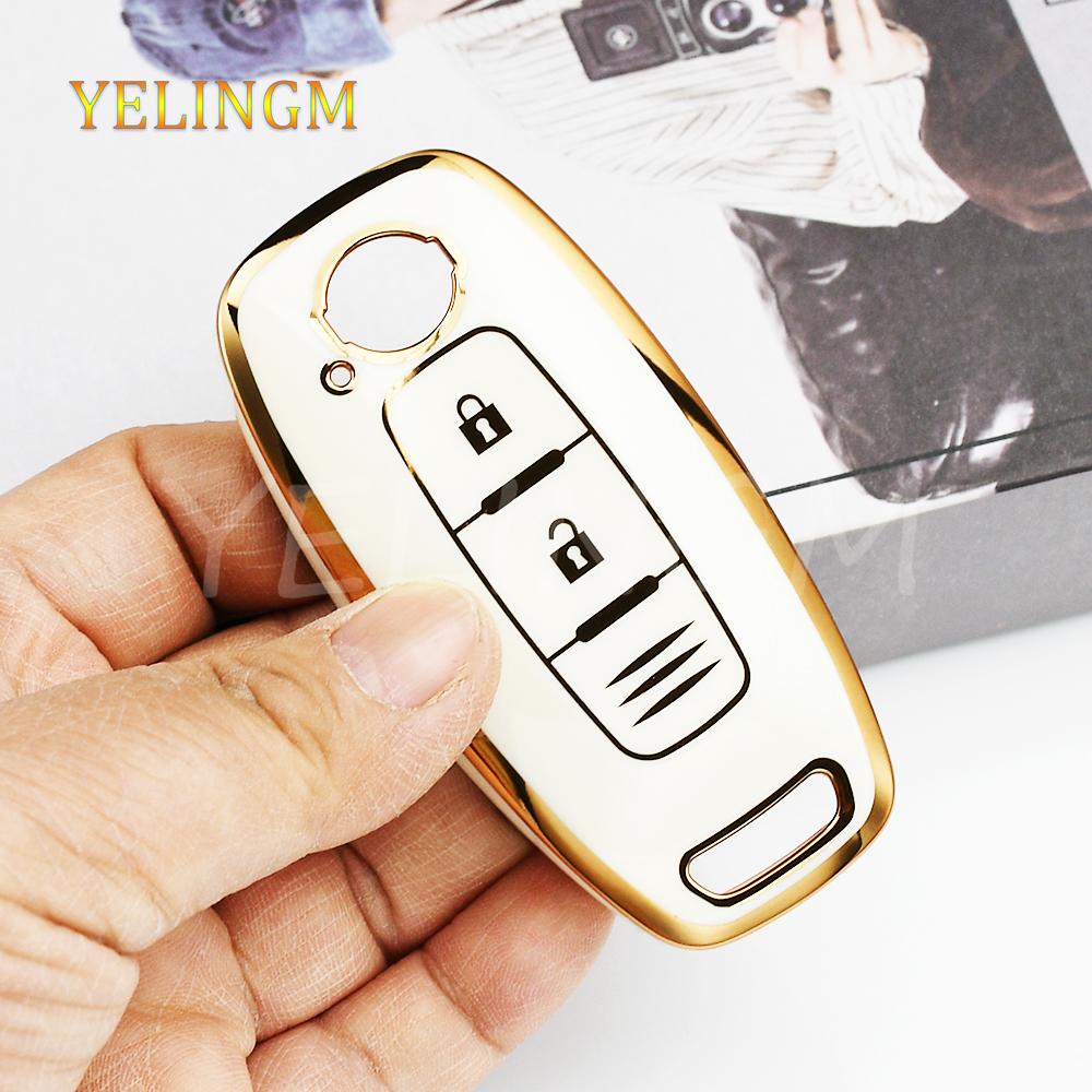 3 Buttons Soft Tpu Car Key Case For Nissan Rouge Kicks Pathfinder J12 Ariya Altima Rogue Qashqai Bluebird Sylphy Keychain Shell