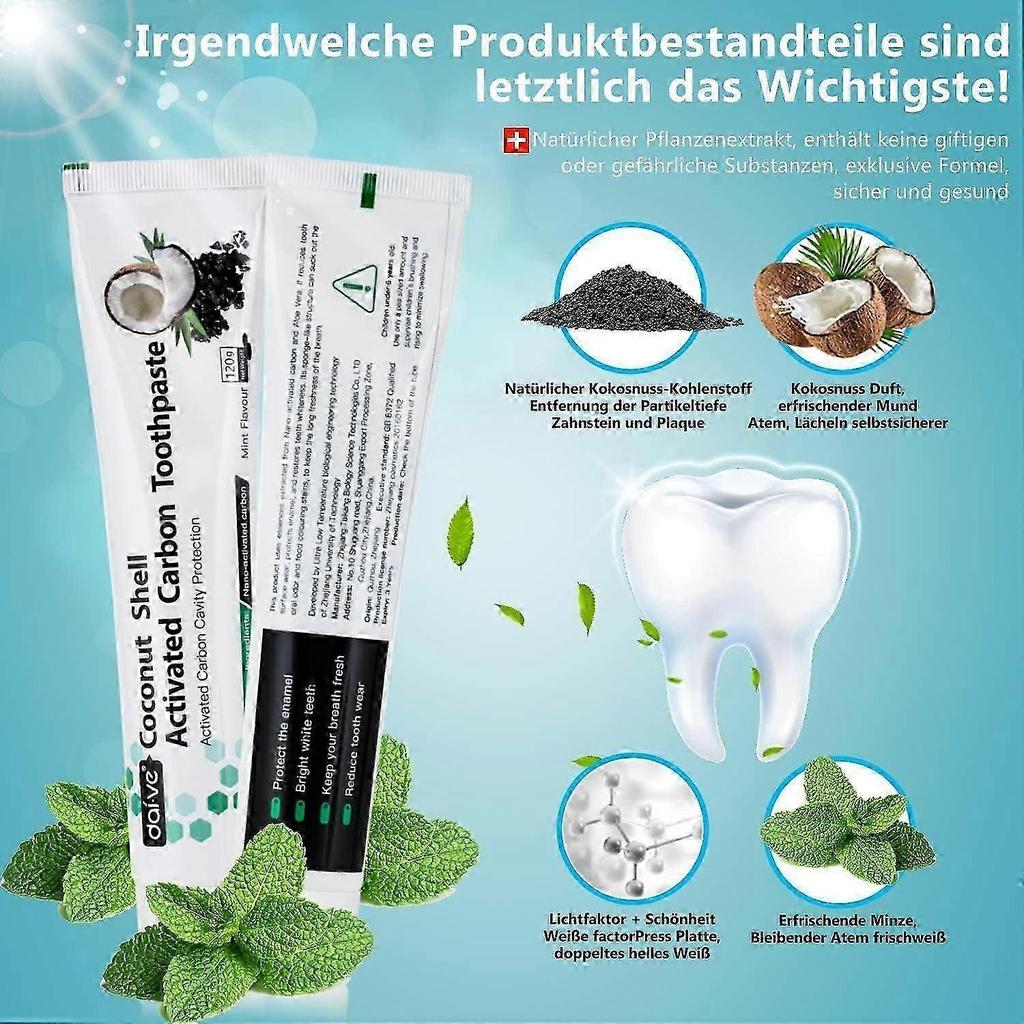 Activated Carbon Toothpaste Teeth Whitening Black Toothpaste Without Fluoride Natural Whitening Charcoal Toothpaste Bleaching Charcoal Toothpaste Acti