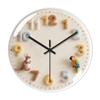 Creative Light Luxury Cartoon Wall Clock for Children's Room - Simple Cream-Style High-End Design
