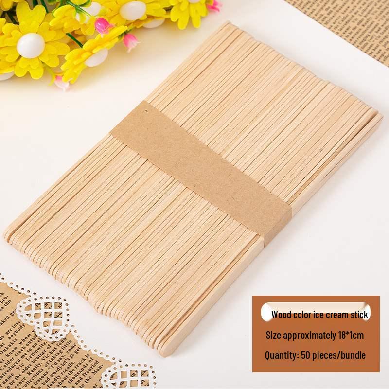 Colorful Wooden Popsicle Sticks for DIY Crafts and Ice Cream