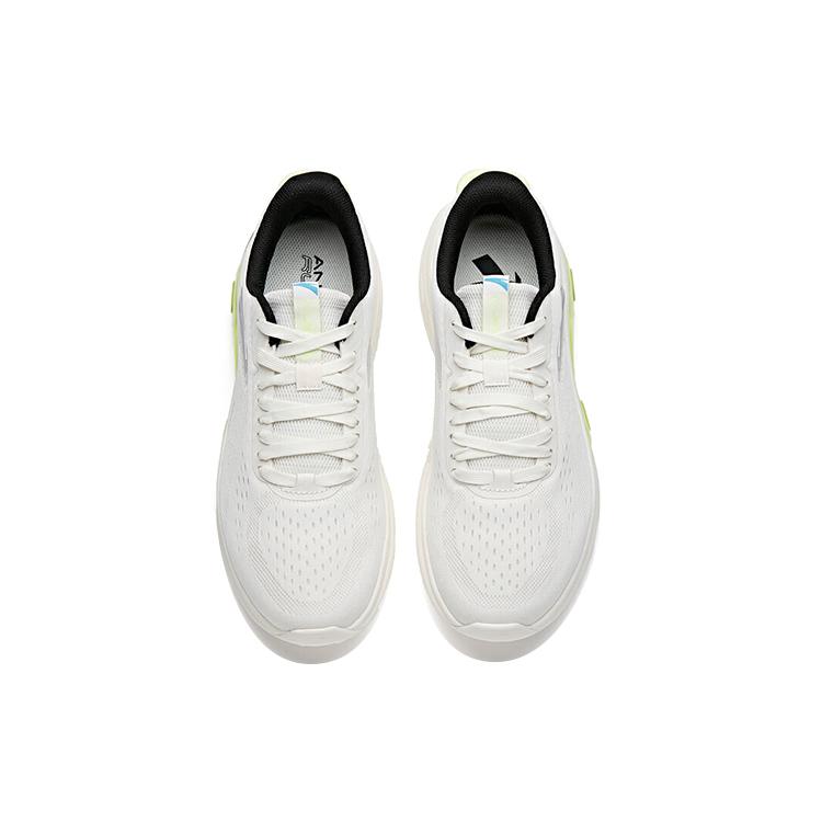 New Anta Cushioned Slip Resistant Abrasion Resistant Breathable Low Top Running Shoes Men's White Gray Green 112125502-4