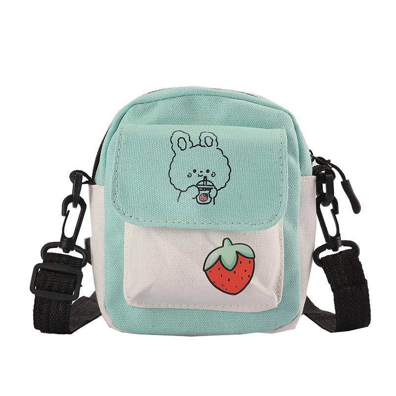 Summer Cute Canvas Crossbody Bag for Women - Korean & Japanese Style