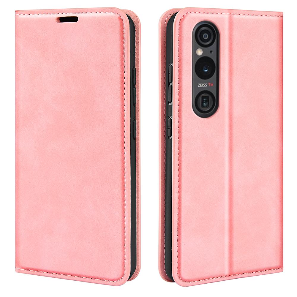 For Sony Xperia 1 VI Case Skin Touch PU Leather Drop Protection Phone Cover