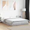 VidaXL Bed Frame with LED Lights Concrete Grey 135x190 Cm, Bedroom Furniture, Bed Base, Pallet Bed, Bed, Bed 3281136