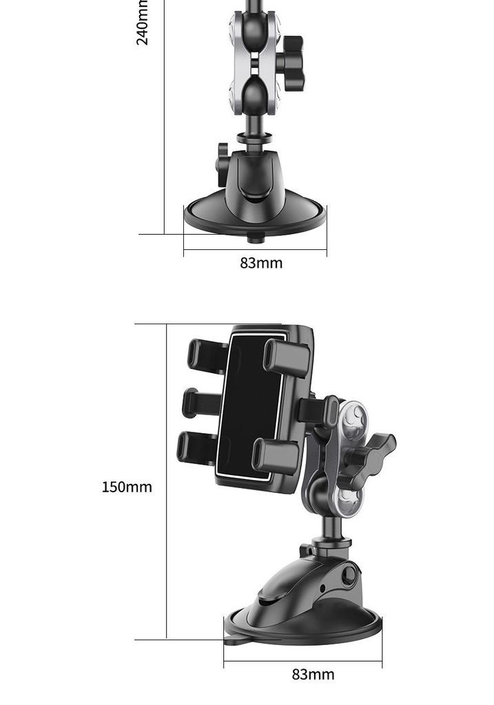 Suction Cup Car Phone Holder for Navigation & Live Streaming